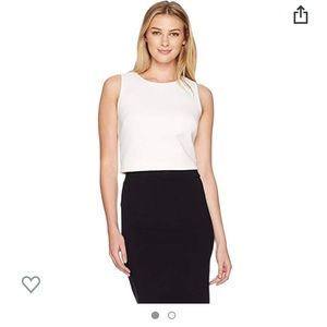 Eliza J white sleeveless crop top, size 4
